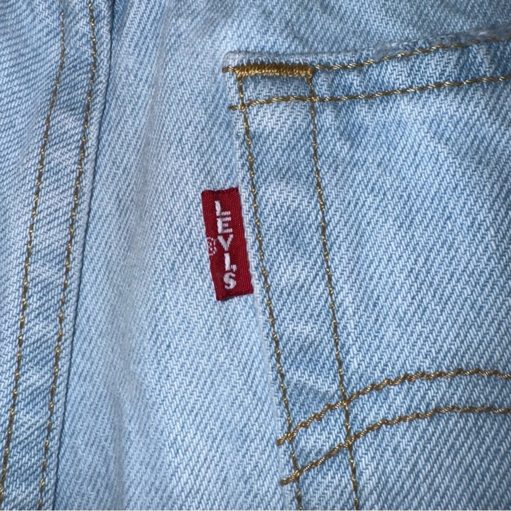 LEVI’S Ribcage Straight Ankle In Ojai Shore Light Wash Distressed Size 28 - Picture 11 of 16